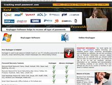 Tablet Screenshot of crackingemailpassword.com